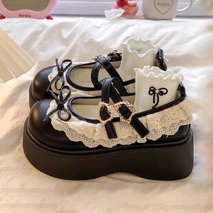 黑色女童皮鞋洛丽塔2025新款夏季jk儿童鞋子中大童公主单鞋配裙子