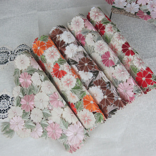 新中式绣花韩式桌旗茶几桌布餐桌布艺餐边柜桌垫台布结婚喜庆用i.