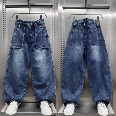 秋季2025新款美式复古工装牛仔裤