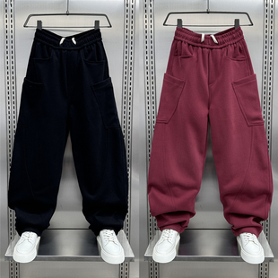 裤 运动卫裤 多口袋痞帅休闲直筒工装 高街宽松弯刀裤 男2024春秋新款
