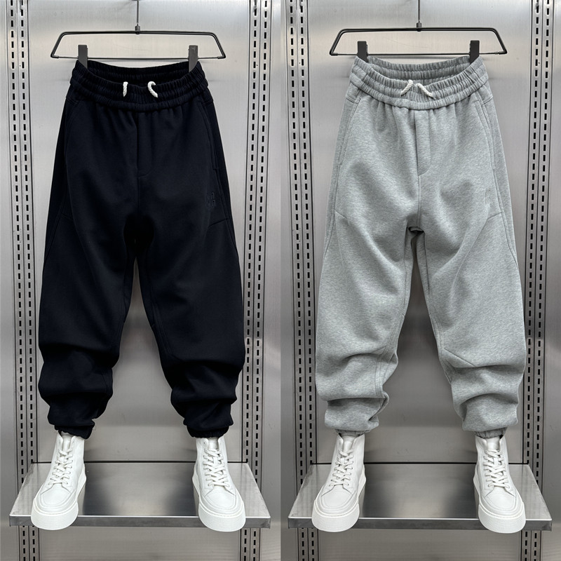 秋冬2024男款痞帅加绒休闲裤时尚潮牌刺绣运动卫裤宽松束脚哈伦裤,男装,休闲裤,淘宝优惠券,粉丝福利购,淘宝优惠卷