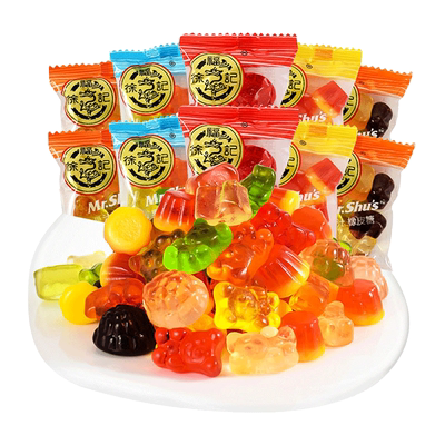 徐福记橡皮糖软糖500g果汁糖果