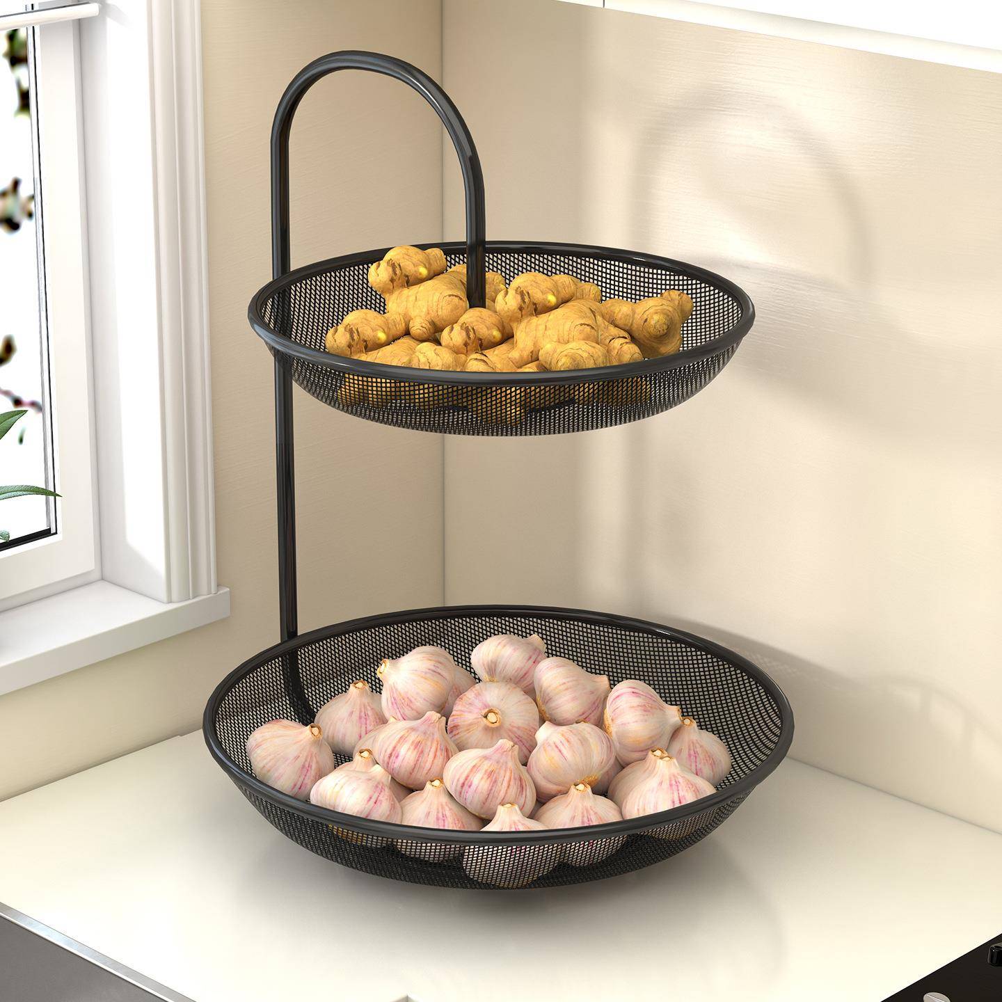 厨房台面蔬菜调料置物架灶台家用多功能放调味品架调味盒罐收纳架