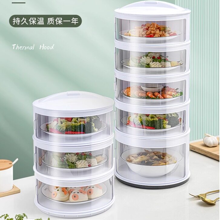 食品级多层剩菜收纳架家用透气保温防尘放蚊虫厨房放碗菜罩收纳盒