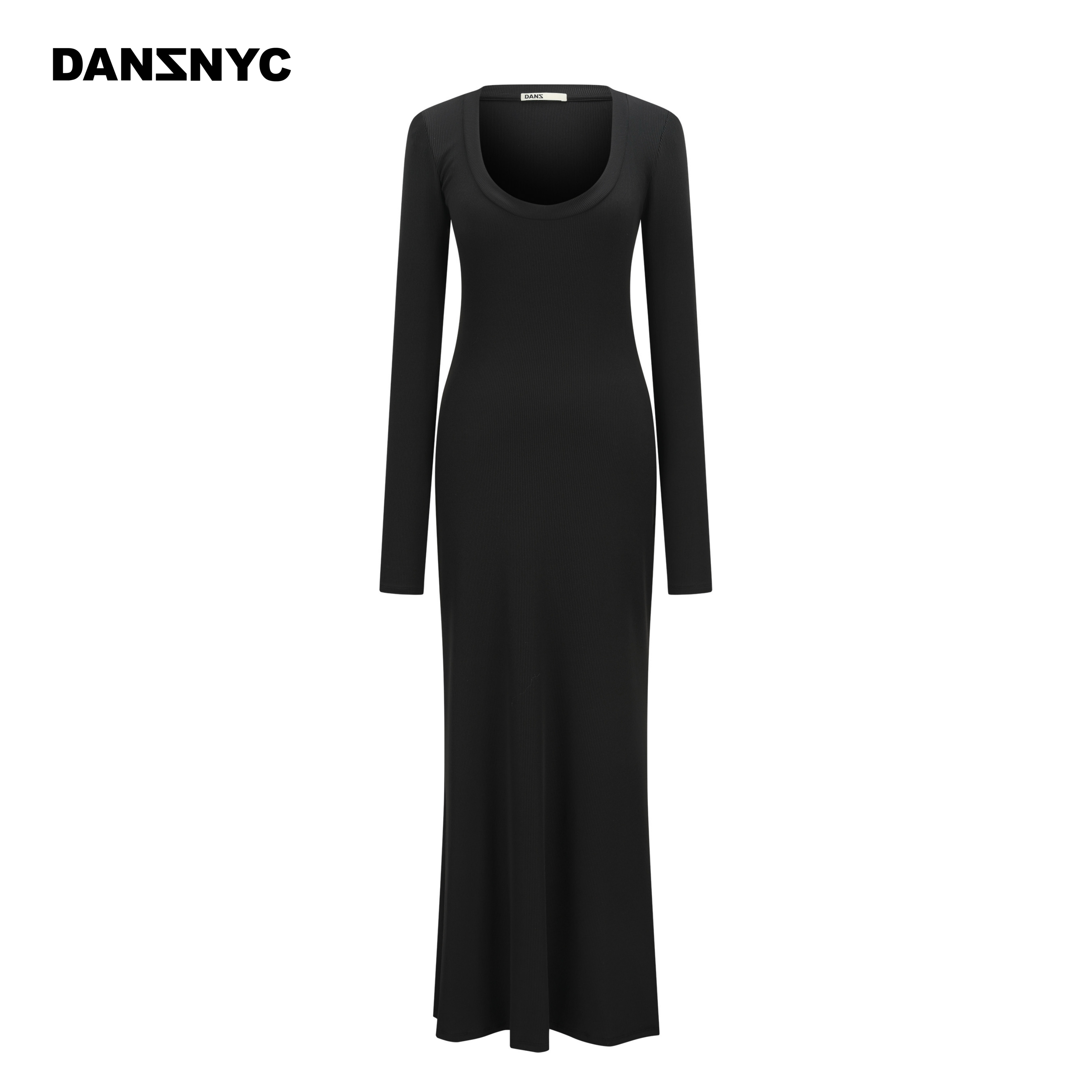 DANZ 秋冬U型领口经典修身连衣裙远红外科技面料保暖亲肤塑形