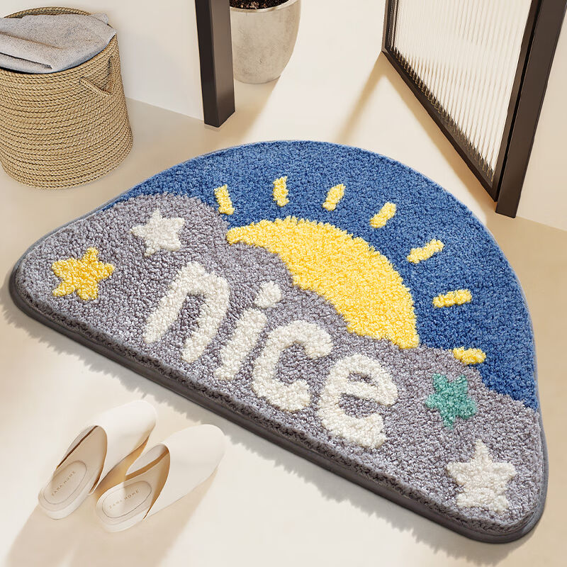 半圆浴室地垫卫生间吸水垫子进门脚垫门口厕所洗手间门垫