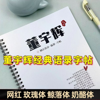 董宇辉语录金句摘抄玫瑰体练字帖