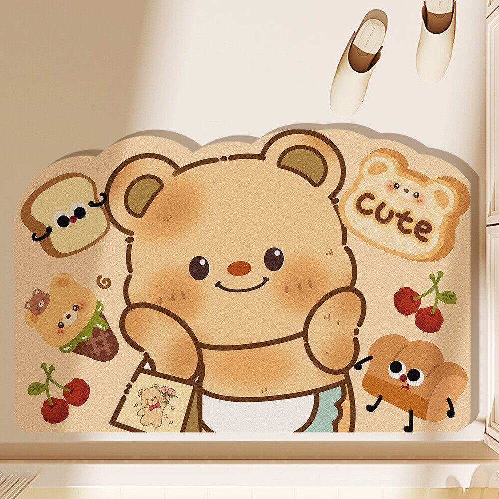 可爱浴室硅藻泥地垫卫生间耐脏脚垫入户门口耐脏可裁剪防滑脚垫子