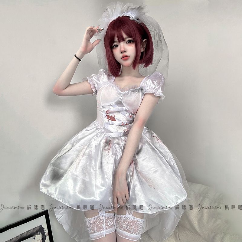 恶魔新娘*暗黑制服饰洋装万圣节服装cos女装穿搭装扮女仆连衣裙