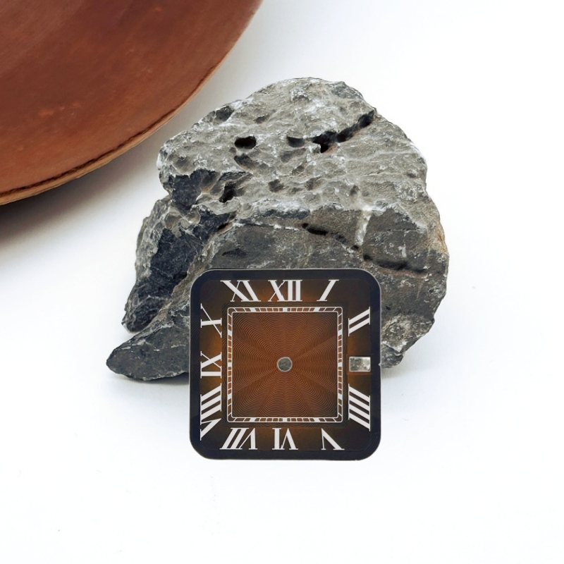 27mm方形罗马数字表盘改装山度士手表配件适装NH35NH36自动机芯