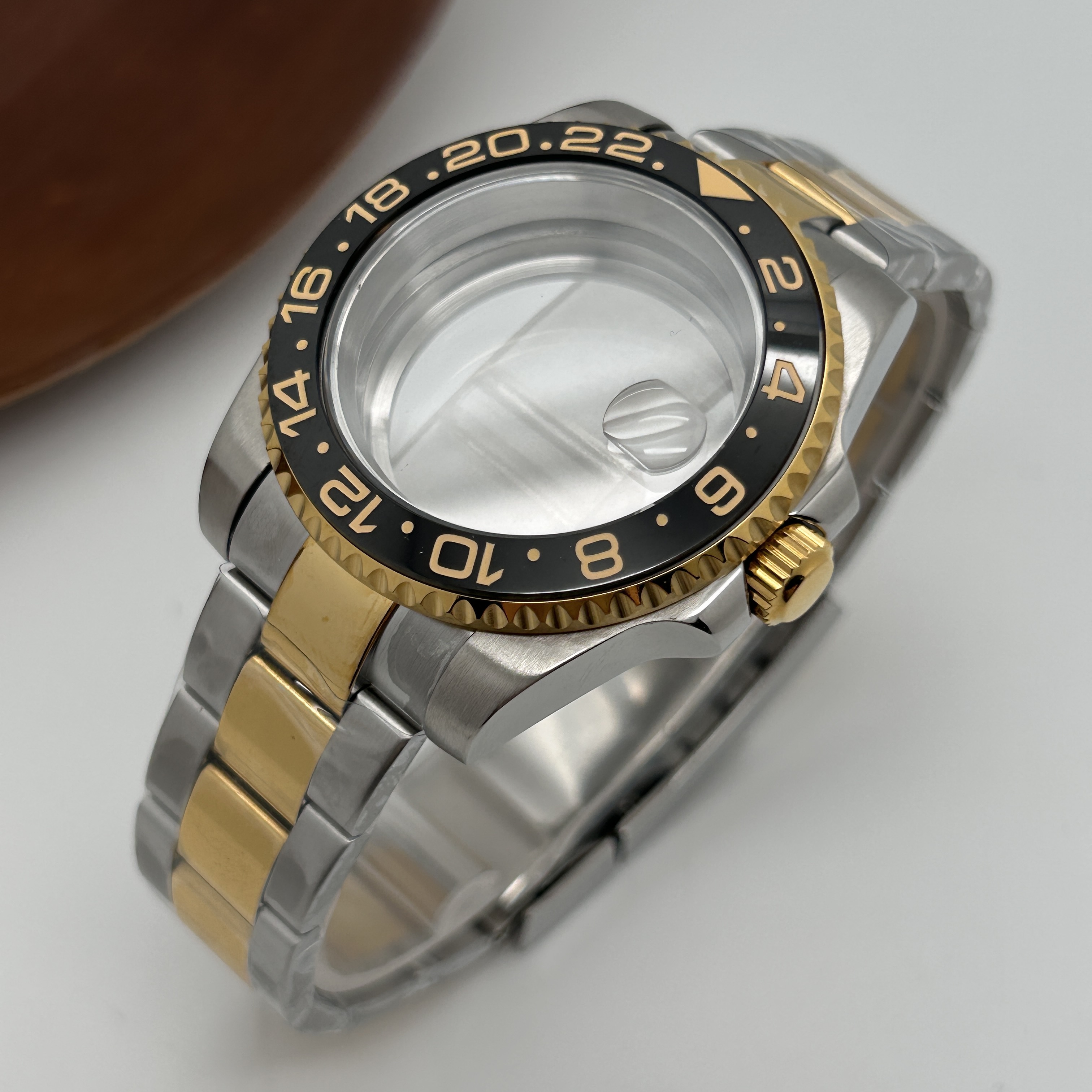 40mm水鬼间金表壳适配NH35机芯