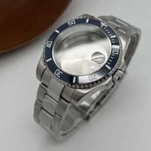 蓝宝石代用表壳配件机械表套装黑绿水鬼潜水游艇表壳适用NH35/36