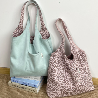 日系新款百搭粉豹纹通勤单肩包潮