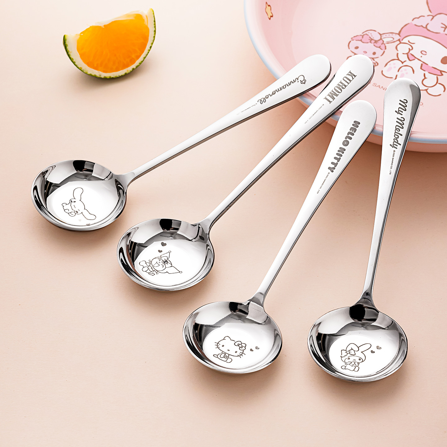 库洛米不锈钢勺子儿童吃饭调羹