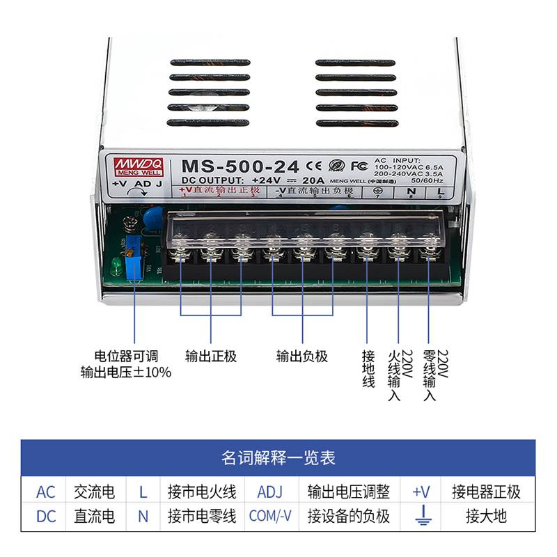 2源v开关电10/25/5/50/60/75/100/120/150/2540/60w12v小体积ms