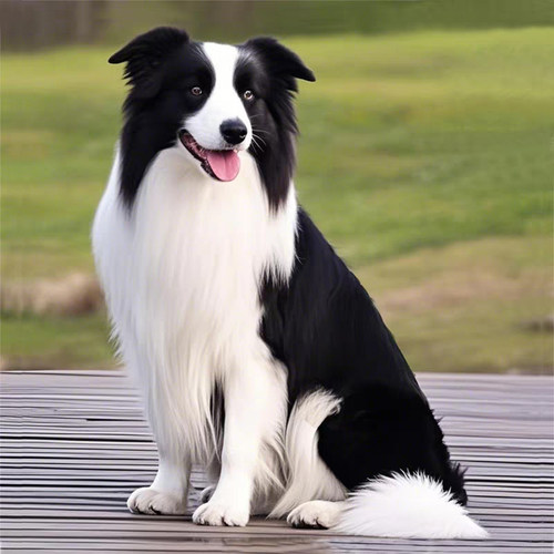边牧幼犬纯种中型双血统三通七白金边陨石色边境牧羊犬宠物狗活体