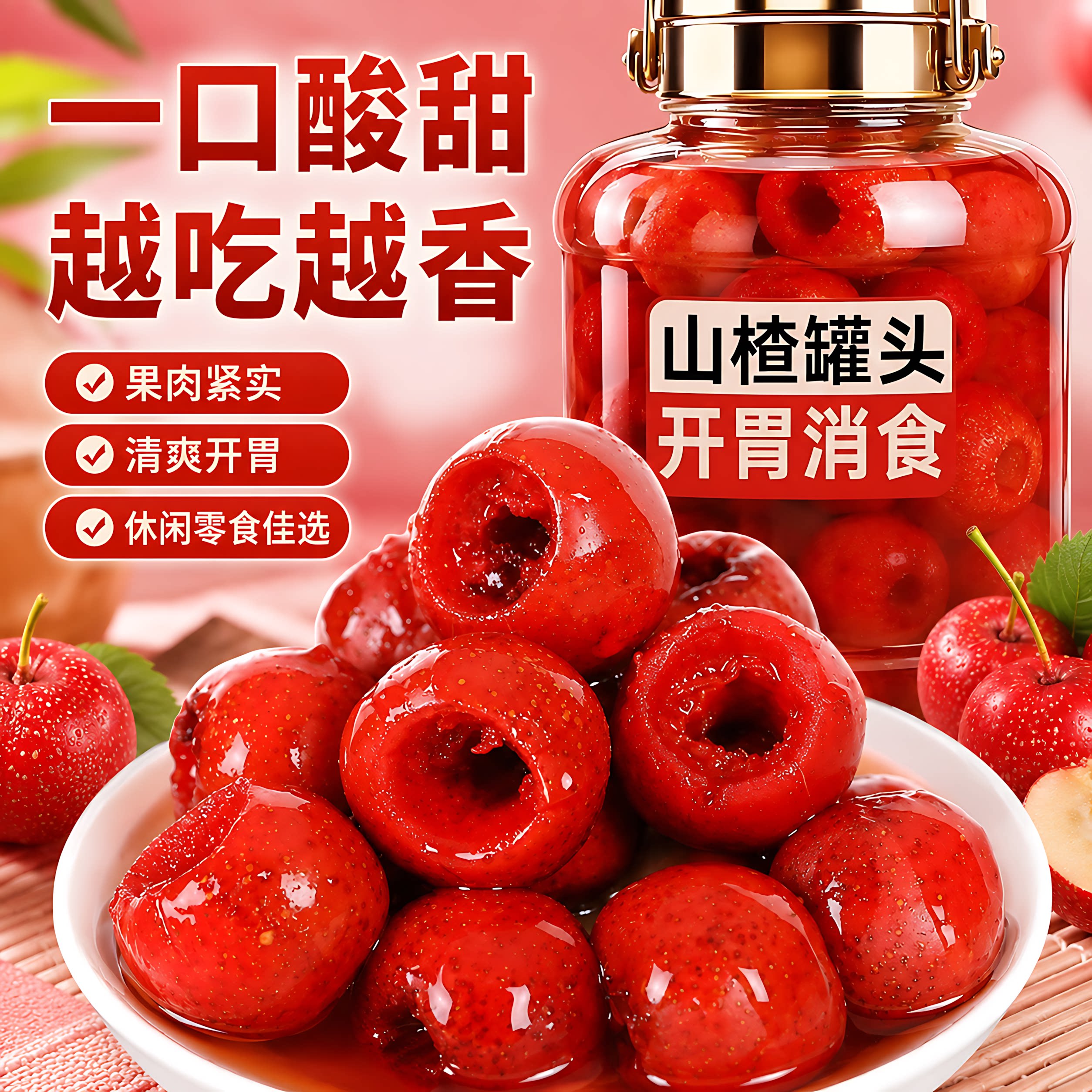 新鲜糖水山楂罐头午后水果罐头整箱红果大瓶休闲零食整箱批发开胃