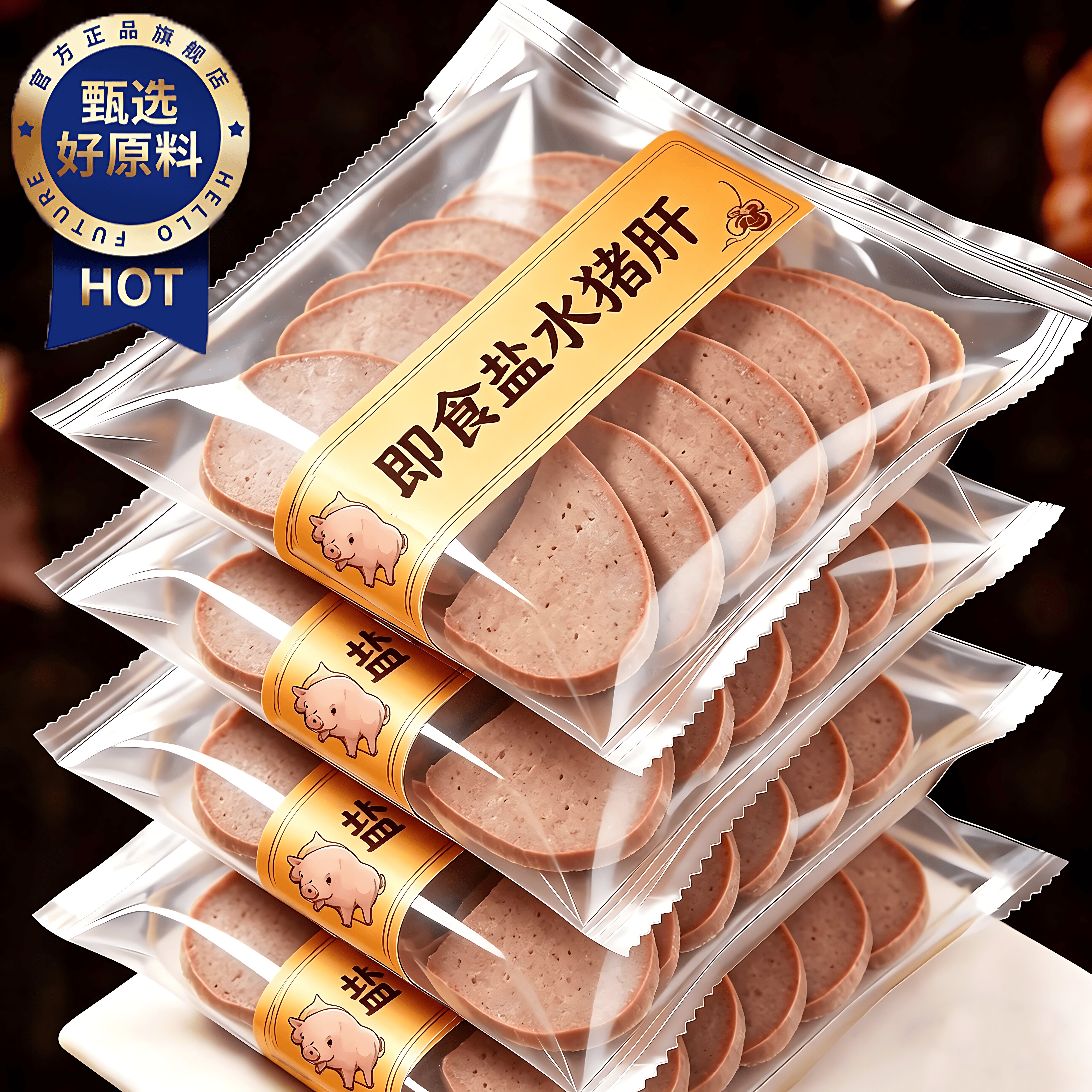 猪肝开袋即食休闲解馋卤味孕妇追剧小零食下酒菜健身食品猪肉熟食