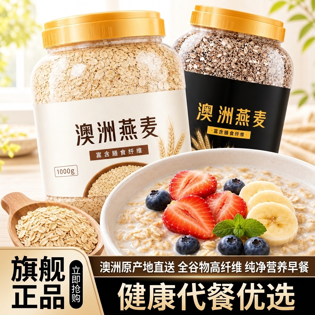 澳洲燕麦片官方旗舰店正品原装进口原味无糖冲饮即食麦片早餐养胃