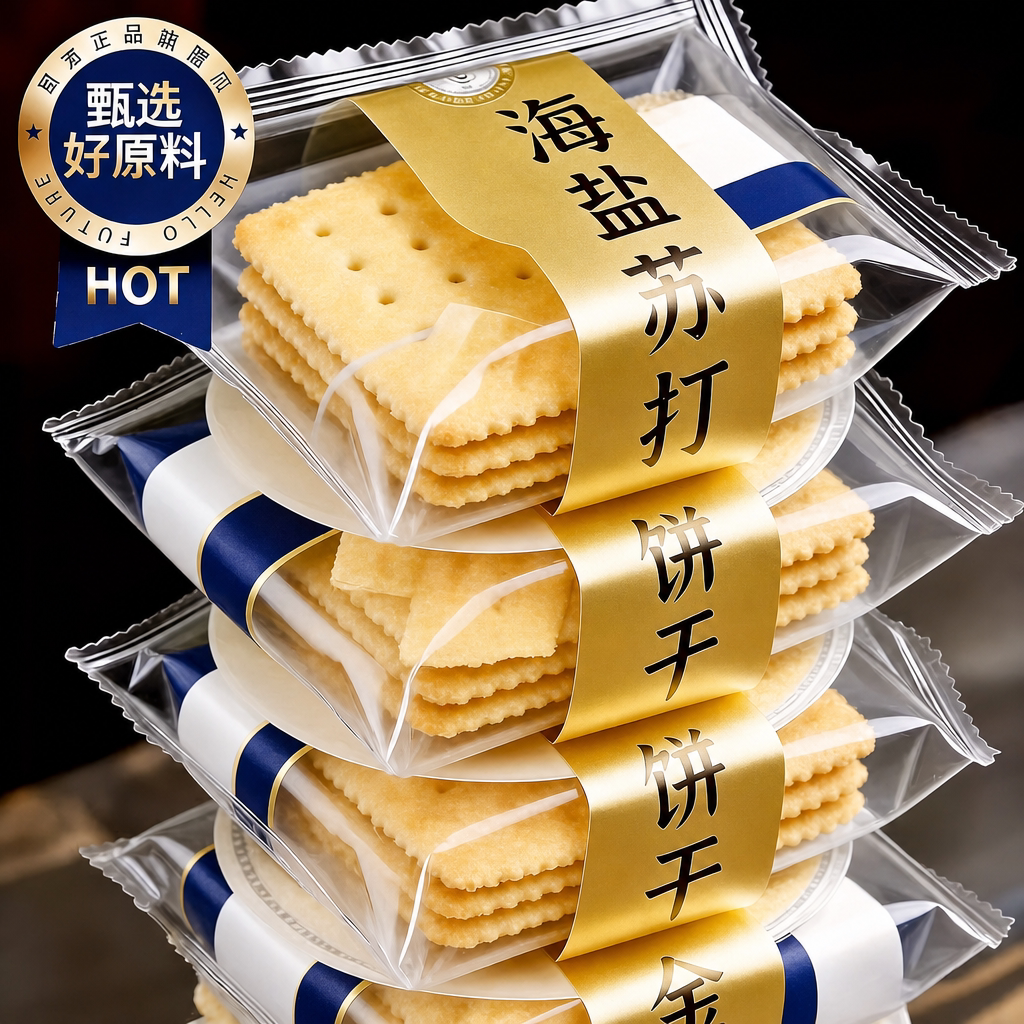 养胃胃酸治海盐味苏打饼干咸味无糖碱性小零食代餐早餐官方旗舰店