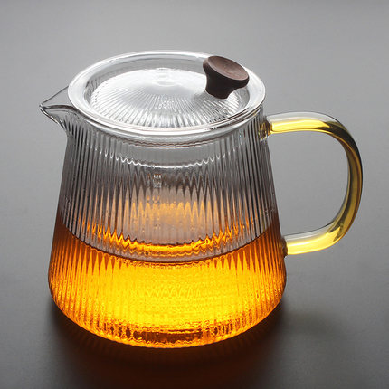 锤纹精致家用茶具套装加厚高硼硅耐热玻璃茶壶加热煮泡茶壶漏过滤
