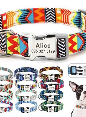 狗Dog Collar Name ID Pet Tags Puppy Cat Nameplate ID Collars