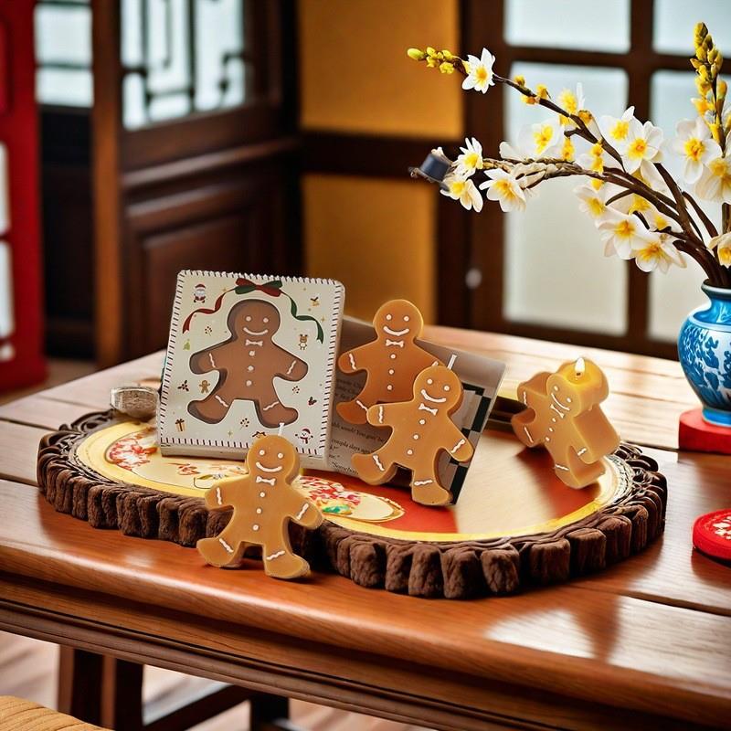 Gingerbread Candle Christmas Scented  Fragrance Decor Piece