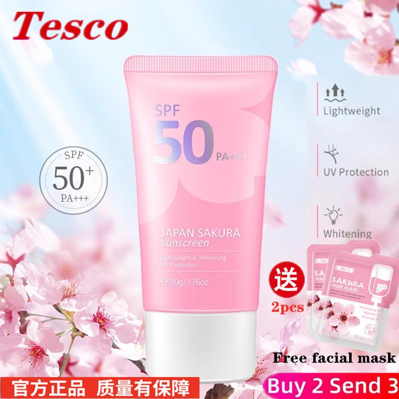 Spf50 Sakura Sunscreen Cream Isolation Sun Block Moisturizer