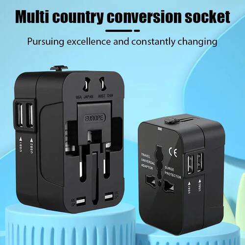 Global Universal Conversion Travel Plug USB Sockets EU US AC