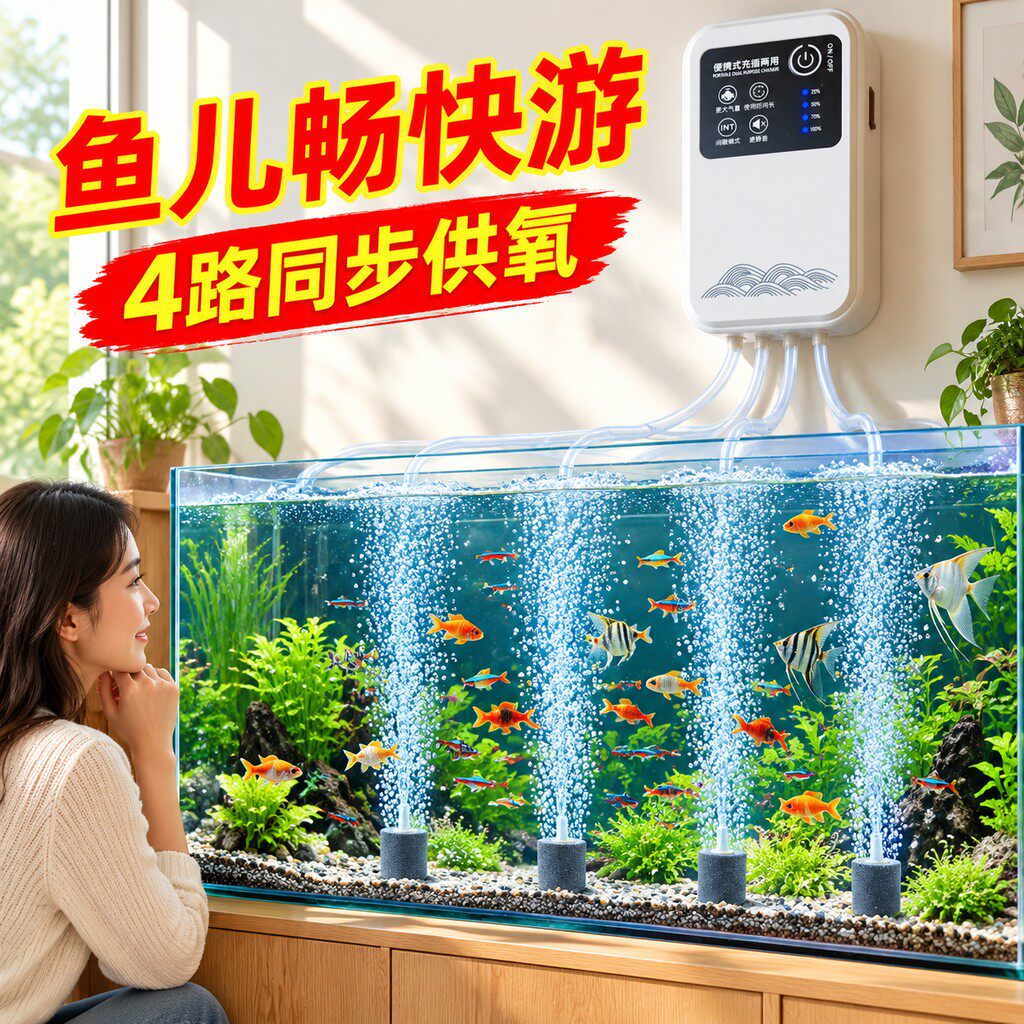 【德国品质】超静音大气量增氧泵