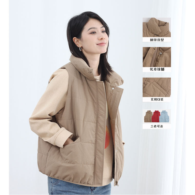 无色无味【童梦如旧】棉府绸文艺风坎肩外穿保暖纯色棉马甲背心女,女装/女士精品,马夹,淘宝优惠券,粉丝福利购,淘宝优惠卷