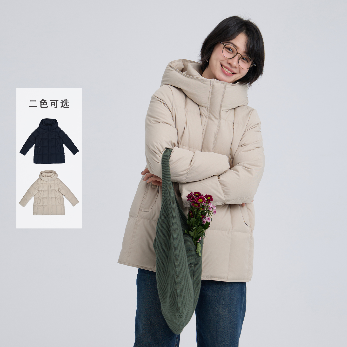 无色无味气质风格子显瘦保暖外套