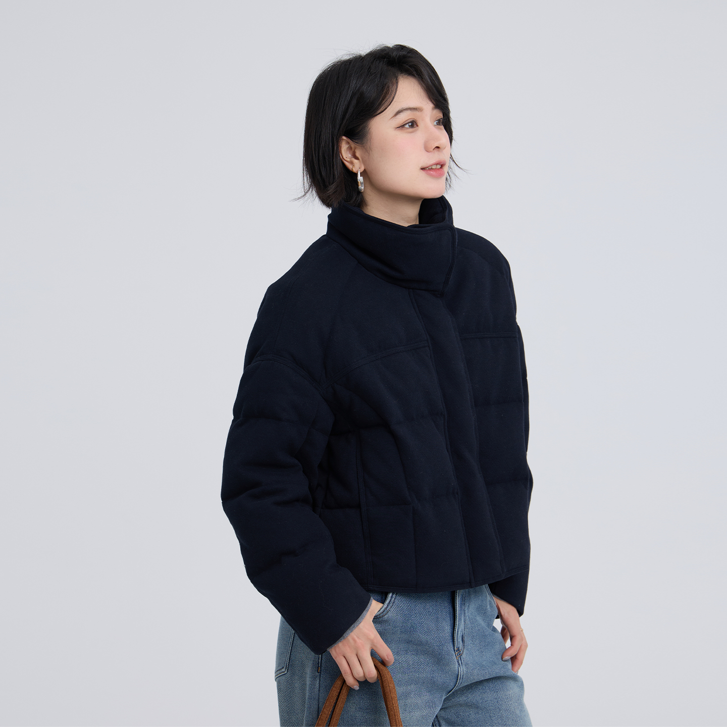 无色无味短款羊毛羽绒服女款外套