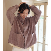 无色无味 外套女 肌理感复古短款 城野牧歌 25春秋亚麻色织薄款