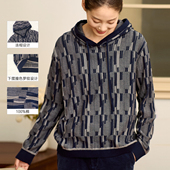 暗调绮梦 针织卫衣女2025秋季 新款 无色无味 纯棉提花打底编织衫