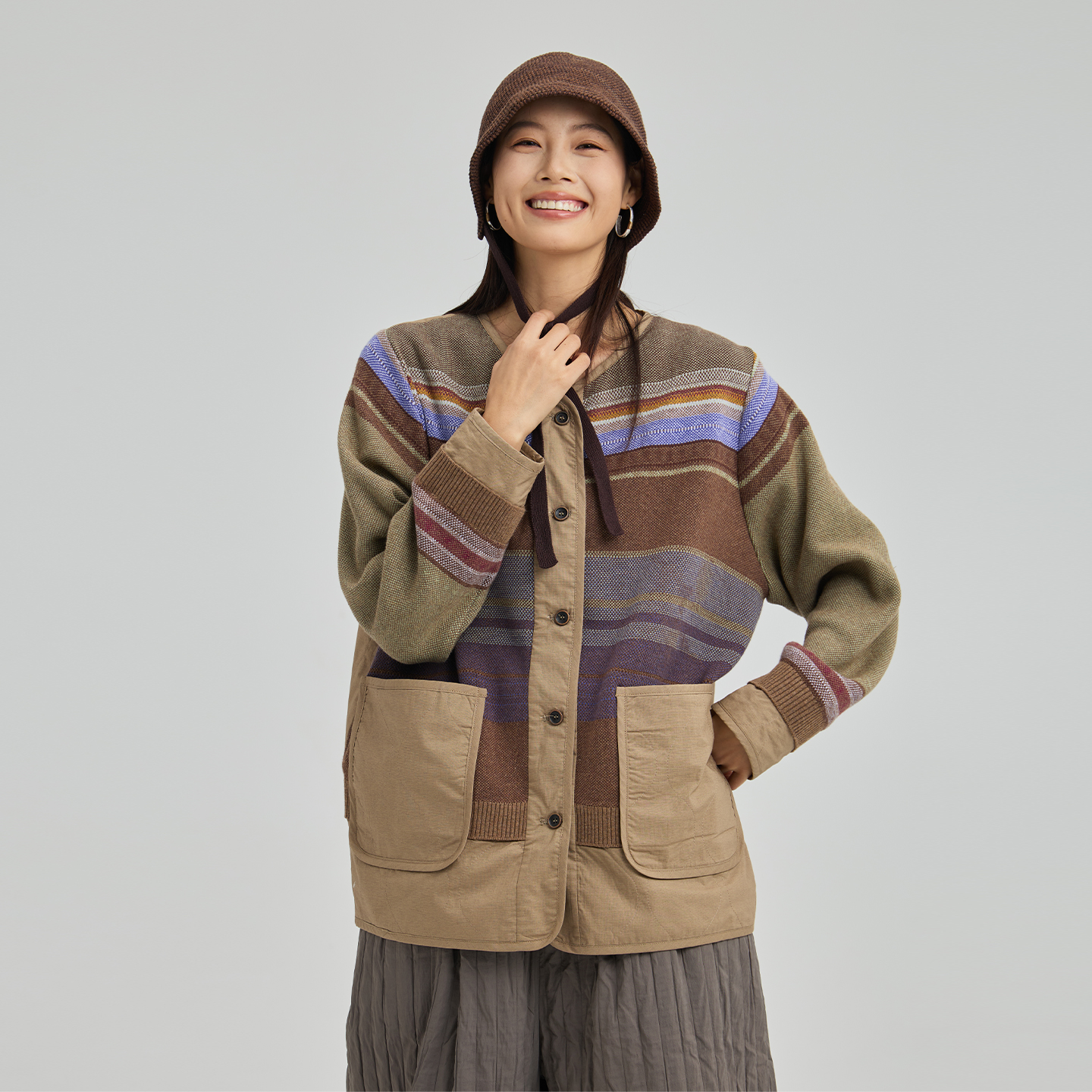 无色无味新款复古撞色短款棉服女