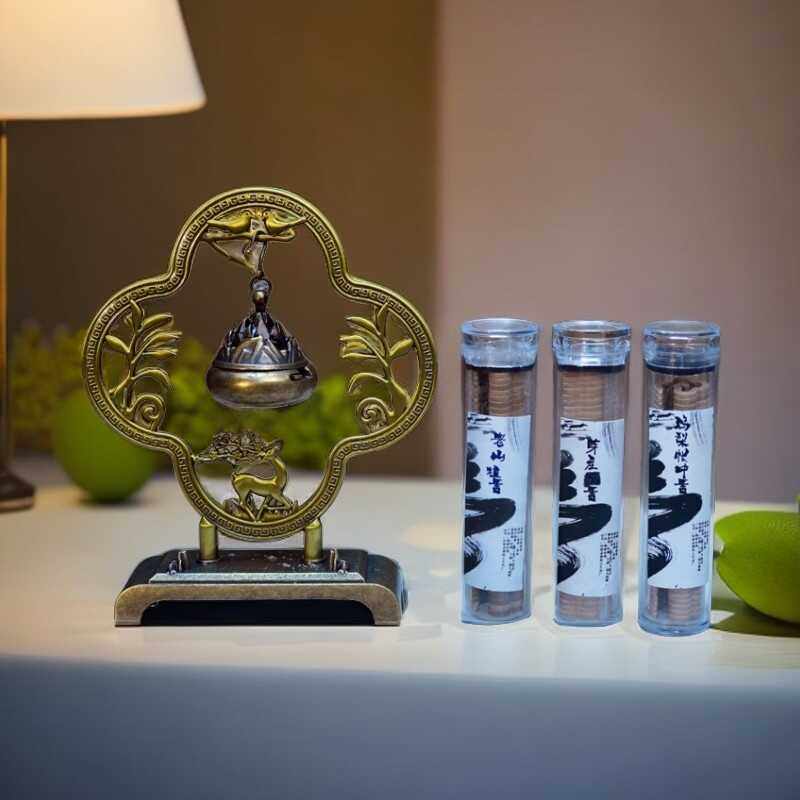 山正半山工厂直销一鹿报喜鹅梨帐中香中式香薰香客厅卧室摆件檀香,家居饰品,香托/香盘/香座/香插,淘宝优惠券,粉丝福利购,淘宝优惠卷