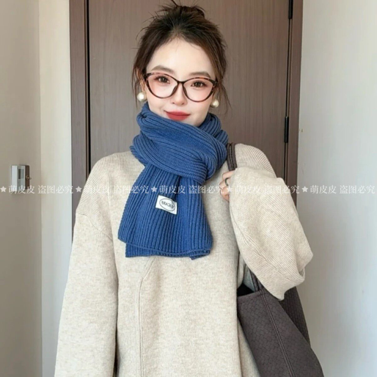 XZ ZHANG服配原版高品质新款纯色氛围感围巾女秋冬季保暖情侣款围