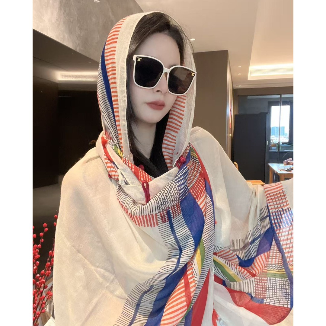 羚雪【巴洛克】夏薄款夏季女多功能新疆海边旅游日常空调房丝巾女