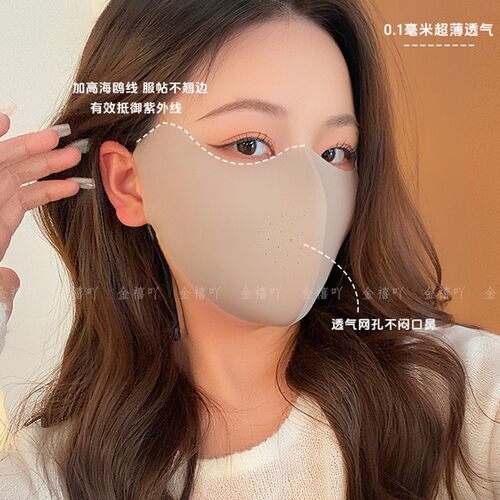 金禧吖防晒口罩2026新款夏季女护眼角轻薄透气防紫外线凉感面罩女