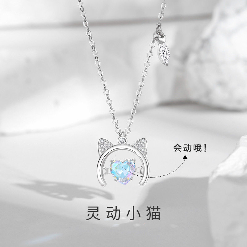 灵动小猫项链女高级感设计
