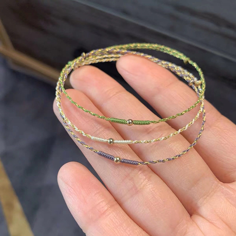 极细手链女ins小众设计超细手绳