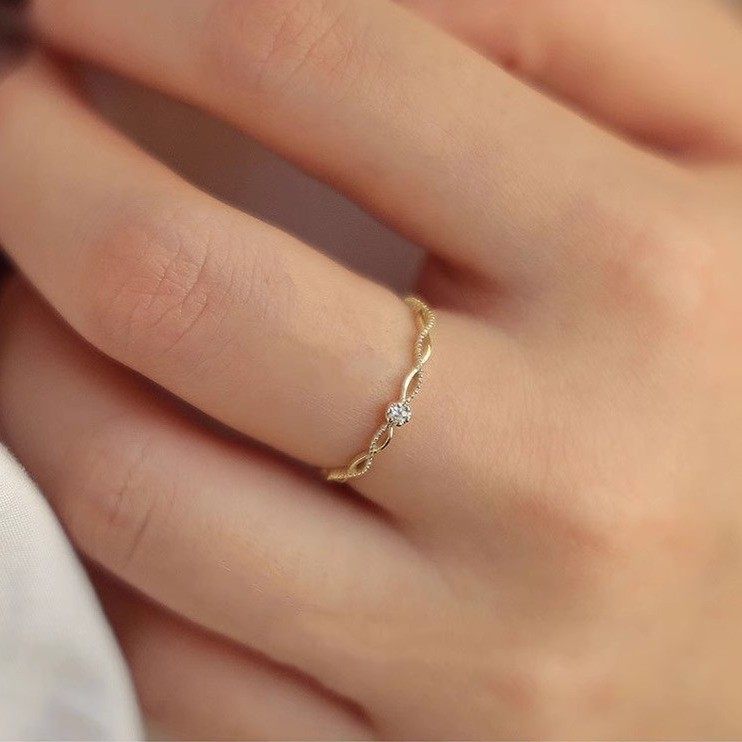 麻花小钻戒指女轻奢小众设计感交叉单钻指环学生党2025年新款爆款,饰品/流行首饰/时尚饰品新,戒指/指环,淘宝优惠券,粉丝福利购,淘宝优惠卷