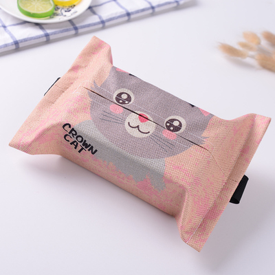 绑带款布艺扶手箱后座车载纸巾盒