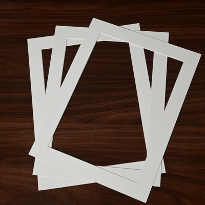 白色手工卡纸相框圆形国画宫格画画专用装饰画寸画框内衬装裱定制