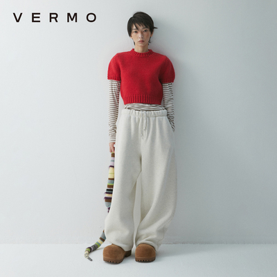 VERMO纯羊毛冰岛粗针毛衣