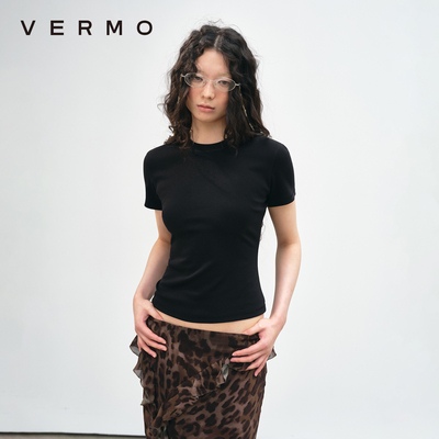 VERMO弹力紧身多色T恤