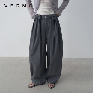 立体褶皱香蕉廓形弯刀休闲裤 VERMO 抗皱尼龙棉 随性 翻涌出