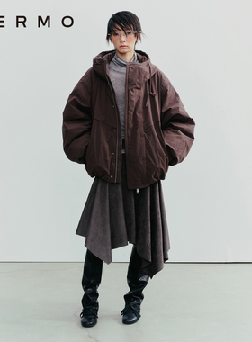 VERMO 轻裹暖绒 舒适触感 纸感棉微皱肌理保暖羽绒服外套