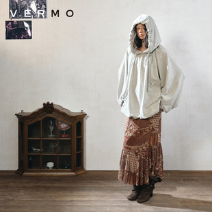 立体褶皱花苞连帽卫衣 柔软包裹 VERMO 轻盈舒适